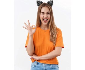 Resim Dantelli Siyah Kedi Tacı - Vintage Tarz Dantel Kedi Kulak 