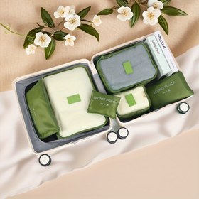 Resim 6 Parça Seyahat Organizasyon Seti - Dayanıklı Polyester Fiber Paketleme Küpü, Giysi, İç Çamaşırı ve Aksesuarlar için Uygun - İş Seyahati ve Bavul Düzenlemesi için Mükemmel Seçim, Seyahat Paketleme Kutusu 