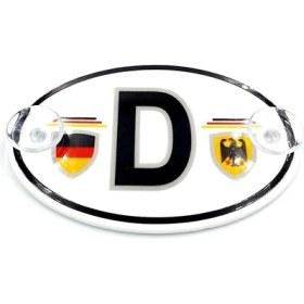 Resim BS.Elektronik Etiketçilere Özel Oval Almanya (D) Cam Süsü Pleksi Vantuzlu Arma (552066979) 