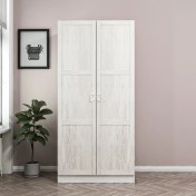 Resim Minar Kale Country 2 Kapak Zincir Dolap -Eskitme Beyaz 210 cm 