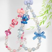 Resim Disney Stitch Bead Telefon Askısı, İki Renkte Mevcut, Sırt Çantaları ve Telefonlar İçin Uygun Sevimli Karakter Aksesuarı, Doğum Günleri, Sevgililer Günü veya Noel İçin Mükemmel Hediye. 