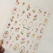 Resim 1 adet 5D Kabartmalı Lale Manikür Sticker - Bahar ve Yaz Çiçek Desenli, Kendinden Yapışkan Manikür Süslemesi, Kadınlar ve Kızlar İçin, Sıcak Baskı, Küçük Taze Stil, Manikür Süsleme için Uygun 