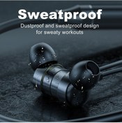 Resim Vkemall Siyah Boya 5.1 Bluetooth Boyun Bağcıklı Kulaklık, 15 Saat Sürekli Çalma, Hareket İçin Manyetik Silikon, 10m Aktarım Mesafesi 