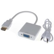 Resim Hdmi To Vga Çevirici Dönüştürücü + Ses Kablosu 