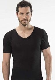 Resim Cacharel 1602 Termal Kısa Kol V Yaka-Siyah-L 