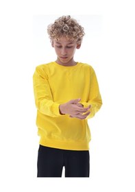 Resim Sarı Erkek Çocuk Sweatshirt Pamuklu Rahat Kalıp Günlük Model Sarı 