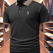 Resim Erkekler için Milano Golf Polo Gömlek - Nefes Alabilen Yaz Kısa Kollu, Geometrik Desen, Düzenli Kesim, Rahat ve Spor Stil, Siyah, Gri, Yeşil, Burguncu, Deniz Mavisi, Kahverengi, Pembe Seçenekleri, Golf Giyim | Sporlu Polo Gömlek | Rahat Kesim, Golf Gömlek 