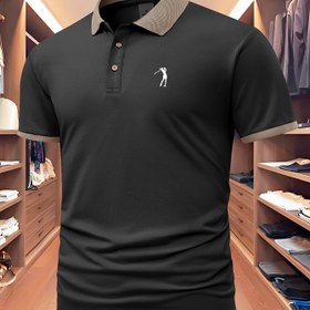 Resim Erkekler için Milano Golf Polo Gömlek - Nefes Alabilen Yaz Kısa Kollu, Geometrik Desen, Düzenli Kesim, Rahat ve Spor Stil, Siyah, Gri, Yeşil, Burguncu, Deniz Mavisi, Kahverengi, Pembe Seçenekleri, Golf Giyim | Sporlu Polo Gömlek | Rahat Kesim, Golf Gömlek 
