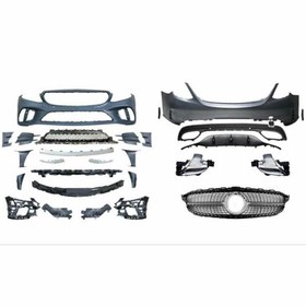 Resim Mercedes W205 C Serisi Uyumlu Makyajlı Amg Oem Tampon Seti ( Oem Amg Dönüşüm ) 