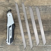 Resim RUITOOL Çok Bıçaklı El Testeresi, Ergonomik Saplı, Ahşap, Bambu, Buz ve Dondurulmuş Kemik Kesimi için 22.86cm / 30.48cm Paslanmaz Çelik Geriye Doğru Bıçaklar, Hızlı Değiştirme Tasarımı, S1122D ve S1211K Uygun, RUITOOL 