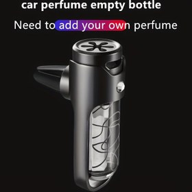 Resim Araba Gösterge Paneli Süsü Yeniden Doldurulabilir Araç Hava Menfezi Parfüm Şişesi – Erkekler ve Kadınlar için Şeffaf Tasarımlı Metal Aromaterapi Difüzörü, Kolay Klipsli Koku Dağıtıcı 