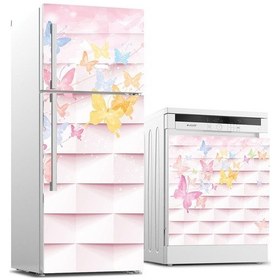 Resim Buzdolabı Ve Bulaşık Makinası Beyaz Eşya Sticker Kaplama Renkli K 