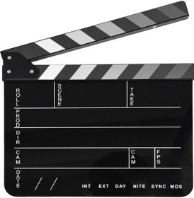 Resim Yuntech01 Siyah Akrilik Film Klapboard - İngilizce Model 4, 30x24.5cm, Ahşap + Akrilik Malzeme, 420g 