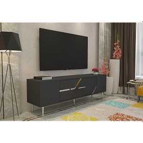 Resim Dekolp5ct Tv Sehpası Antrasit-gümüş 