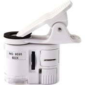 Resim Moveevo 60x Büyütme Özelliği İle Cep Telefonu Mikroskobu, Led Işıklı Taşınabilir Büyük Ekran Lens, Pil İle Teslim Edilir 