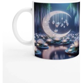 Resim Yengeç Burcu Baskılı Kahve Kupası - Ay Işığında Zodyak Bahçesi Vs3 