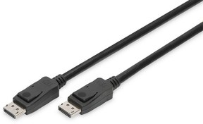 Resim Digitus Ak-340106-030-S Displayport (Dp) Bağlantı Kablosu Dp Erkek Dp Erkek 3 Metre Kilit Mekanizmalı Ultra Hd 8K Dp 1.3/1.4 Siyah Renk 