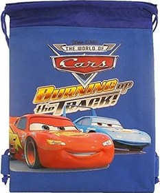 Resim Disney Cars 10" X 14" İpli Sırt Çantası Ağır Hizmet Tipi Naylon Tote Çanta Rengi (Mavi, Kırmızı veya Siyah) 