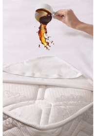 Resim Bebesi Köşe Lastikli Sıvı Geçirmez Mikro Kumaş 60x120 Bebek Yatağı Koruyucu Alez Beyaz 