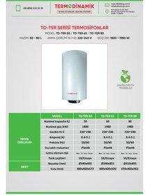 Resim Termodinamik TD-TER 50 TERMOSİFON 