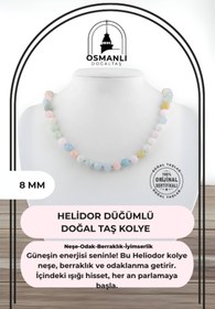 Resim OSMANLI DOĞAL TAŞ Helidor 8 mm Düğümlü Doğal Taş Kolye 