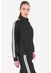 Resim Lescon 23ntbs002120-633 Siyah Kadın Fermuarlı Sweatshirt Siyah 