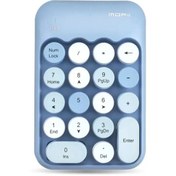 Resim RabbitTech Renkli Daktilo Tarzı Vintage Kablosuz Wıreless Numeric Keypad 18 Tuşlu Sayısal Klavye Numpad 