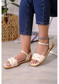 Resim Antonia Örgü Model Kadın Sandalet 001 