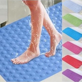 Resim Silikon Vantuzlu Masajlı Banyo Duş Kaydırmaz Paspas Duşakabin Paspası. Ayak Kaydırmaz 40 * 80cm 