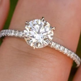 Resim Crystal Diamond Zirconia Işıklı Kutuda 0.75 Karat Laboratuvar Pırlanta Tektaş Yüzük 