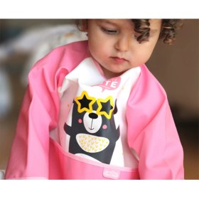 Resim Babyjem Poli Muşamba Kollu Önlük Pembe 