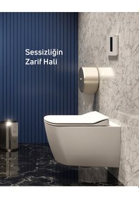 Resim Creavit Elegant Duroplast Yavaş Kapanan Klozet Kapağı İnci Mat Beyaz Beyaz 