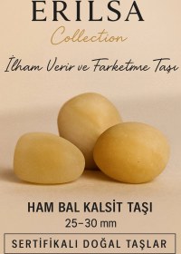 Resim Sertifikalı Ham Bal Kalsit Taşı Kütle 25 30 Mm Doğal İlham Farkın 