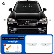 Resim SLR CAR WRAP Volvo XC90 2022-2024 PPF şeffaf Boya koruyucu film TPU Pencere ayağı ve Farlar şerit filmi 10 PARÇA 