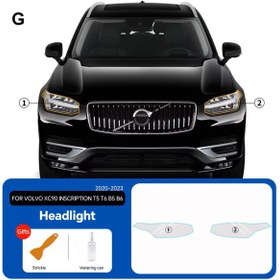Resim SLR CAR WRAP Volvo XC90 2022-2024 PPF şeffaf Boya koruyucu film TPU Pencere ayağı ve Farlar şerit filmi 10 PARÇA 
