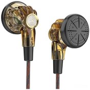 Resim Qingmipy Kahverengi Qkz Mdr Kablolu Kulaklık, 16mm Dinamik Sürücü, Mikrofonlu Ve Kontrollü, Spor Ve Müzik İçin Uyumlu, 3.5mm Metal Bağlantı - 