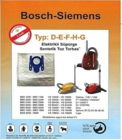 Resim Siemens Uyumlu VSC3A330 Elektrikli Süpürge 20 Ad Toz Torbası Kumaş 