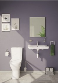 Resim VitrA Q-Line Duvardan Tuvalet Fırçalığı Krom A44999 