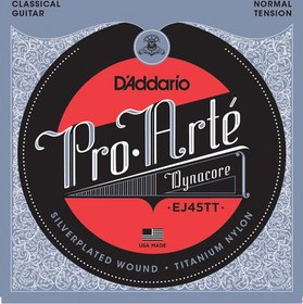 Resim D'Addario EJ45TT Pro-Arte Serisi Klasik Gitar Tel Seti (Normal Tension - Titanyum) 