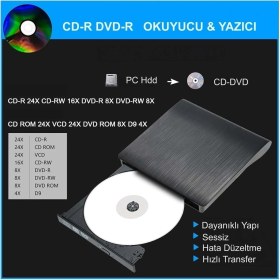 Resim Plentiful USB 3.0 Harici Optik Sürücü – Cd/dvd Okuyucu & Yazıcı (Windows / Mac Uyumlu) 