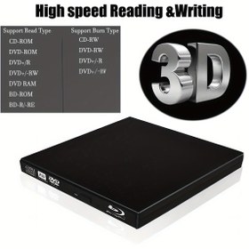 Resim Çift Taraflı Tepsi USB Blu-ray Harici BD-ROM Sürücü, Tak ve Çalıştır, Masaüstü Bilgisayarlar, Dizüstü Bilgisayarlar, All-in-One'ler, Mac'ler vb. ile Tam Uyumlu 
