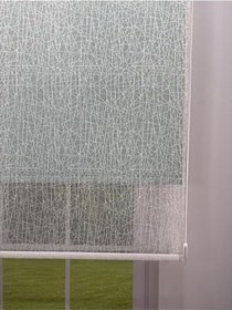 Resim donatti perde OLYMPOS Serisi – Kırçıl Desenli Çift Mekanizmalı Beyaz Tül Petrol Yeşili Stor Perde 50 x 200 