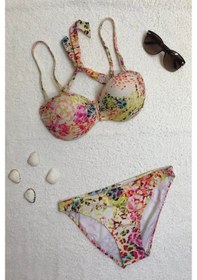 Resim Dagi Straplez Destekli Push-Up Bikini Takımı 