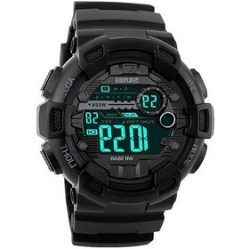 Resim Yingfu Skmeı 1243 Erkek Spor Saati: Çift Zaman, Kronometre, Geri Sayım, Alarm, 5atm Su Geçirmez, Siyah Ve Mavi Renkli Çok Renkli 