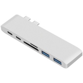 Resim Çok Fonksiyonlu Tip-C + Sd / Tf Kart Okuyucu Usb 3.0 Hub Adaptörü 