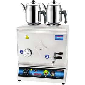 Resim Mizan 40 Lık Elektrikli 30 Litre 2 Demlikli Çay Kazanı Hediyeli 