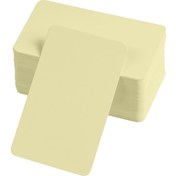 Resim Boş Kelime Kartları 5x8 cm - 50 Adet Oval Kenarlı | Tabu &amp; Not Kartları - Sarı 
