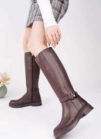 Resim modalmila Milla kadın kahverengi toka detaylı çizme 