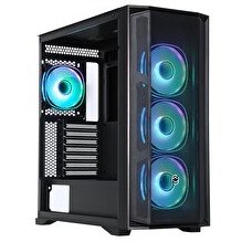 Resim Frisby CX-500 750W 80+ Bronze 4xARGB Fan Mid Tower Siyah Mesh Oyuncu Bilgisayar Kasası 
