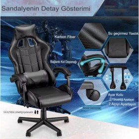 Resim Reidan Kırmızı Desen Profesyonel Oyuncu Koltuğu Gaming Kol Ayarlı Yönetici Ofis Koltuğu Sandalyesi 